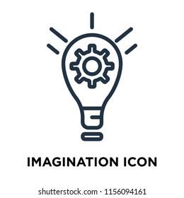 Imagination icon vector isolated on white background, Imagination transparent sign , thin symbols or lined elements in outline style