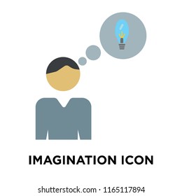 Imagination icon vector isolated on white background, Imagination transparent sign