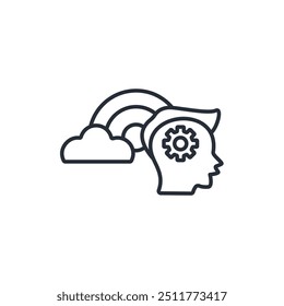 imagination icon. vector.Editable stroke.linear style sign for use web design,logo.Symbol illustration.