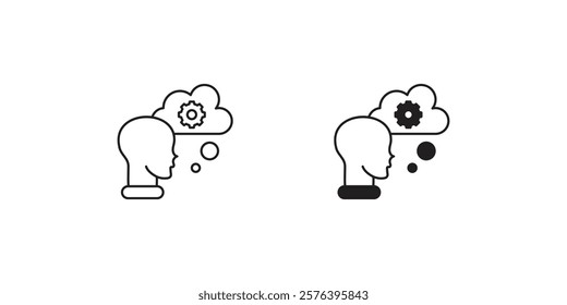 Imagination icon with white background vector stock illustration