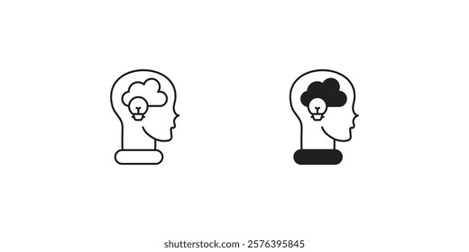 Imagination icon with white background vector stock illustration