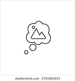 imagination icons. simple line vector