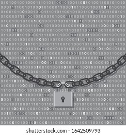 Imagination illustration of data encryption (Created with EPS data)