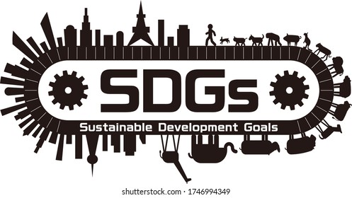 Imagination illustration of Sustainable Development Goals (Created with vector data)