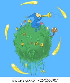 Ilustraciones imaginativas, para portadas de libros infantiles y decoraciones de pared,