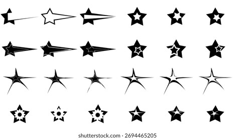 Imagination image of star frame pattern, isolated on white background, vector