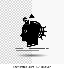 Imagination, imaginative, imagine, idea, process Glyph Icon on Transparent Background. Black Icon