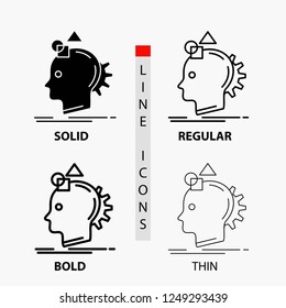 Imagination, imaginative, imagine, idea, process Icon in Thin, Regular, Bold Line and Glyph Style. Vector illustration