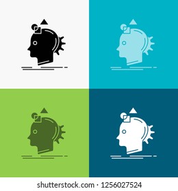 Imagination, imaginative, imagine, idea, process Icon Over Various Background. glyph style design, designed for web and app. Eps 10 vector illustration