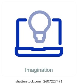 Imagination and innovation icon concept