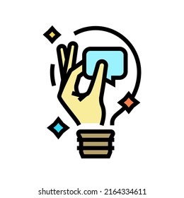 vector de icono de color de la bombilla de imaginación. señal de la bombilla de la imaginación. ilustración de símbolo aislado