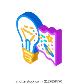 imagination light bulb isometric icon vector. imagination light bulb sign. isolated symbol illustration