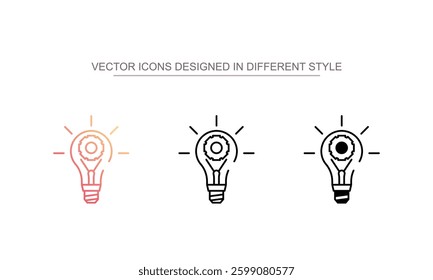 Imagination Light icon design with white background stock illustration