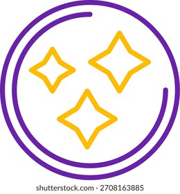 Design de ícone de vetor de duas cores da linha de imaginação