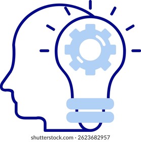 Design de ícone de vetor de linha de imaginação