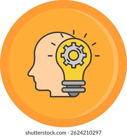 Design de ícone de vetor de linha de imaginação