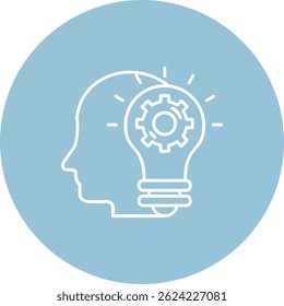 Design de ícone de vetor de linha de imaginação