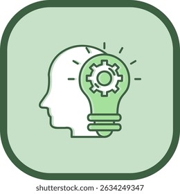 Design de ícone de vetor de linha de imaginação