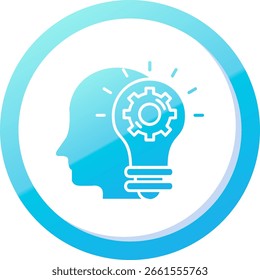 Design de ícone de vetor de linha de imaginação