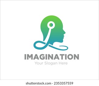 imagination log designs simple modern for mental health logo and consult