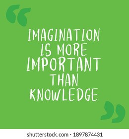 Imagination More Important Than Knowledge Stock Vector (Royalty Free ...