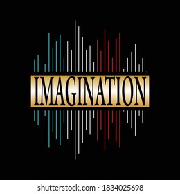 imagination slogan text,letters,tee element typography graphic stock vector stock illustration design