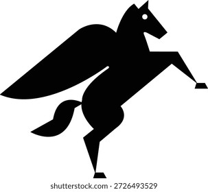 Imagination takes flight with this elegant silhouette of a mythical steed