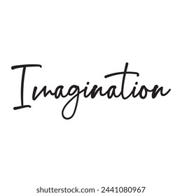 imagination text on white background.