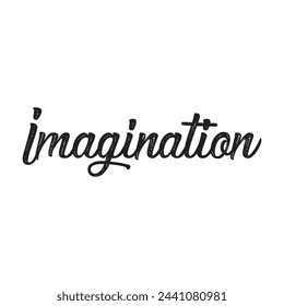 imagination text on white background.