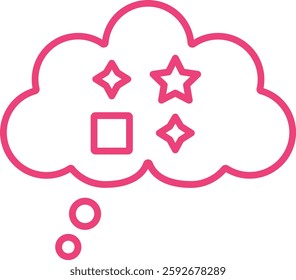 Imagination vector icon. Can be used for printing, mobile and web applications.
