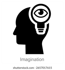 design de conceito de ícone de vetor de imaginação