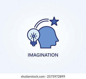 Imagination vector, icon or logo sign symbol illustration