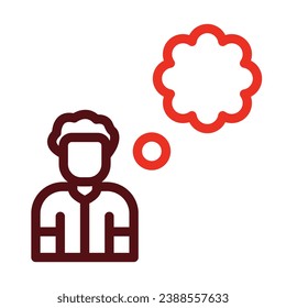 Imagination Vector Thick Line Two Color Icons For Personal And Commercial Use.
