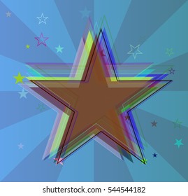 imaginative background around star and celebration