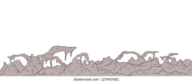 imaginative bizarred rock zone illustration