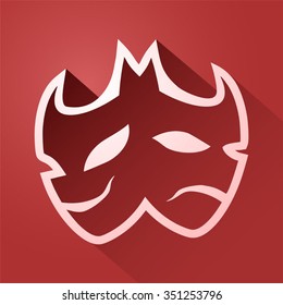 imaginative carnival mask icon