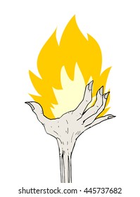 imaginative flame illustration