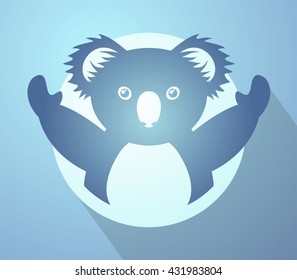 imaginative funny koala icon