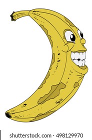 imaginative and simple cartoon-like hand-drawn amusing fruit character - Mr. Banana