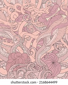 Imaginative tentacles art illustration design