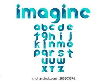 Imagine ABC. Band Letters. Concept For Your Logo 