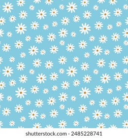 Imagine a beautiful blue background adorned with delicate white flowers