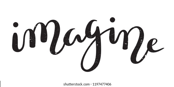 IMAGINE brush calligraphy banner