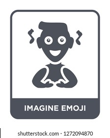 imagine emoji icon vector on white background, imagine emoji trendy filled icons from Emoji collection, imagine emoji simple element illustration