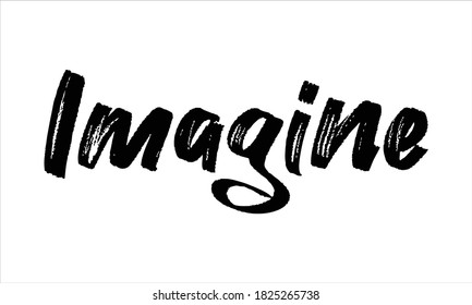 Imagine Hand Drawn Brush Typography Black Stock Vector (royalty Free 