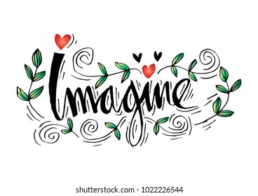 Imagine hand lettering calligraphy.