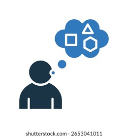 Imagine Icon Mixed Vector Illustration