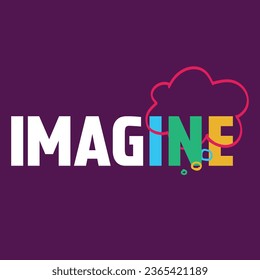 imagine logo design concept editable template