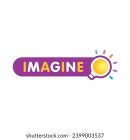 imagine logo. light bulb and imagine concept