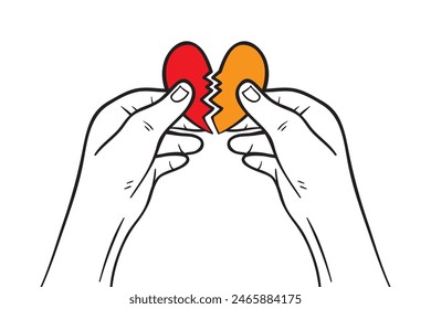 imagine pulling your hands up. hand gives. Charity and donation concept. Give and share your love with people. hand gesture in doodle style, vector illustration